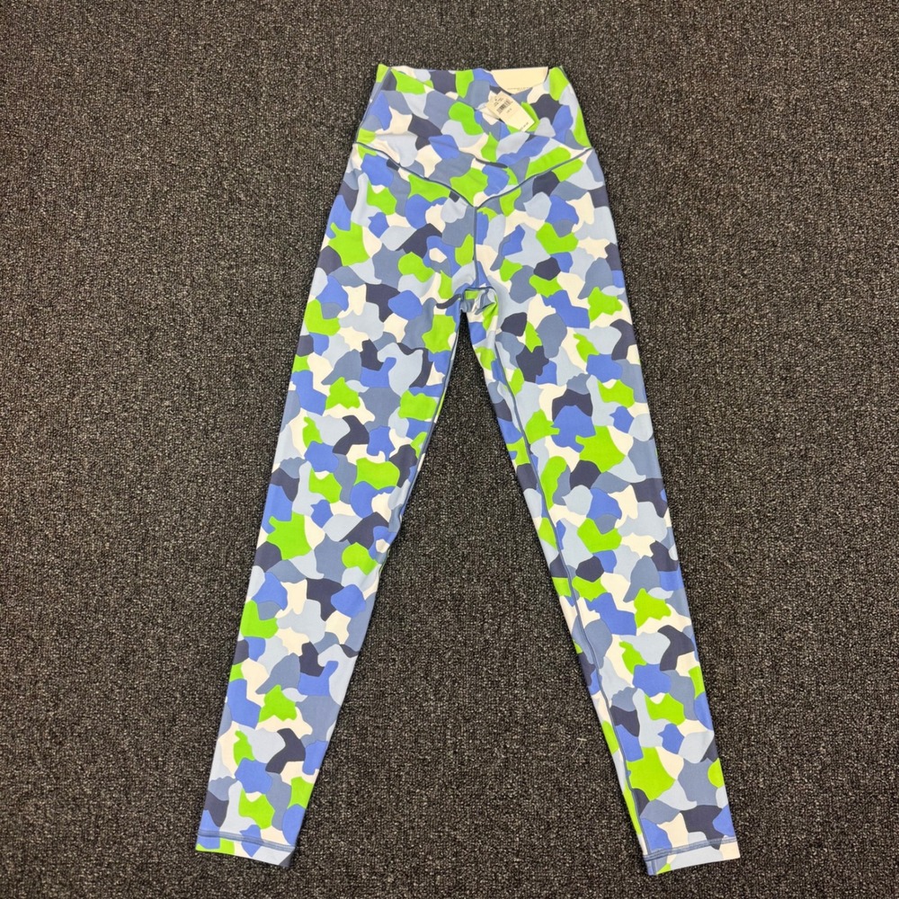 OFFLINE by Aerie Real Me 7/8 Legging Crossover Womens sz S Blue Green Camo NEW